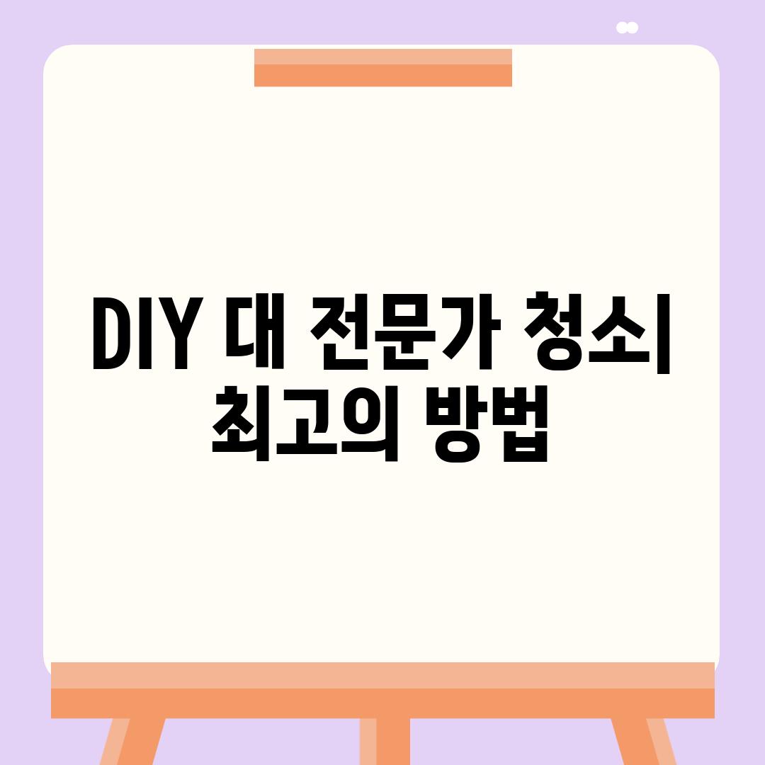 DIY 대 전문가 청소| 최고의 방법