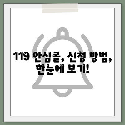 119 안심콜 서비스 신청방법