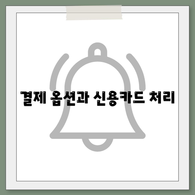 결제 옵션과 신용카드 처리