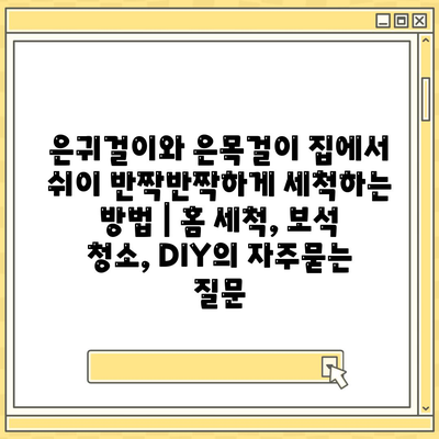 은귀걸이와 은목걸이 집에서 쉬이 반짝반짝하게 세척하는 방법 | 홈 세척, 보석 청소, DIY