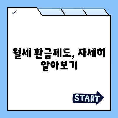 월세 환급제도 조건 및 신청방법