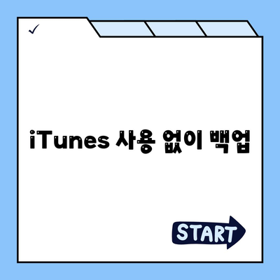 iTunes 사용 없이 백업