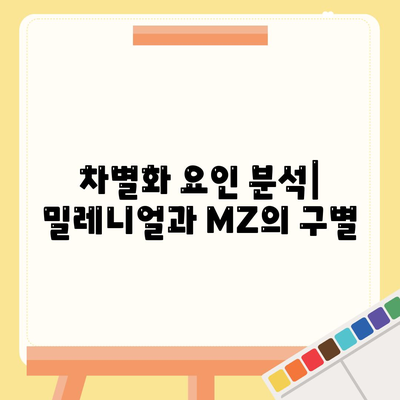 차별화 요인 분석| 밀레니얼과 MZ의 구별