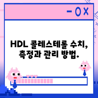 HDL 콜레스테롤 정상수치 (3단계)