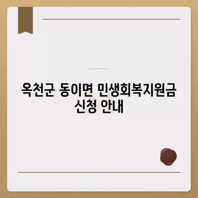 충청북도 옥천군 동이면 민생회복지원금 | 신청 | 신청방법 | 대상 | 지급일 | 사용처 | 전국민 | 이재명 | 2024