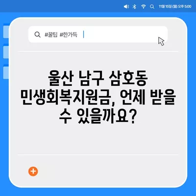 울산시 남구 삼호동 민생회복지원금 | 신청 | 신청방법 | 대상 | 지급일 | 사용처 | 전국민 | 이재명 | 2024