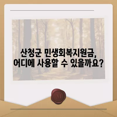 경상남도 산청군 생비량면 민생회복지원금 | 신청 | 신청방법 | 대상 | 지급일 | 사용처 | 전국민 | 이재명 | 2024