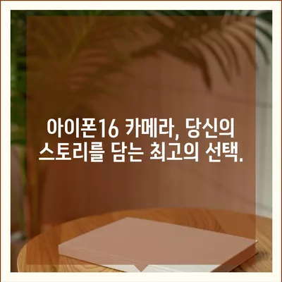 아이폰16 카메라 | 가장 다양한 사용자를 위한 탁월한 기능