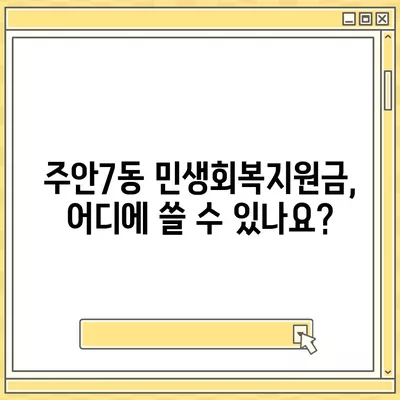 인천시 미추홀구 주안7동 민생회복지원금 | 신청 | 신청방법 | 대상 | 지급일 | 사용처 | 전국민 | 이재명 | 2024