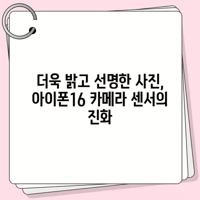 아이폰16 후면 카메라, 센서 업그레이드로 탁월한 품질