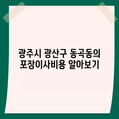 광주시 광산구 동곡동 포장이사비용 | 견적 | 원룸 | 투룸 | 1톤트럭 | 비교 | 월세 | 아파트 | 2024 후기