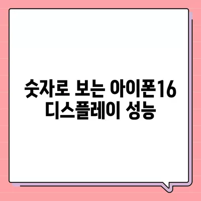 디스플레이 성능을 평가하는 아이폰16 벤치마크