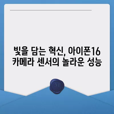 아이폰16 후면 카메라, 센서 업그레이드로 탁월한 품질