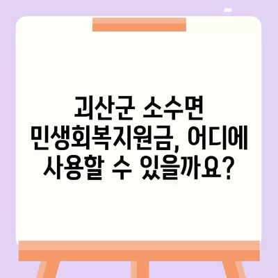 충청북도 괴산군 소수면 민생회복지원금 | 신청 | 신청방법 | 대상 | 지급일 | 사용처 | 전국민 | 이재명 | 2024