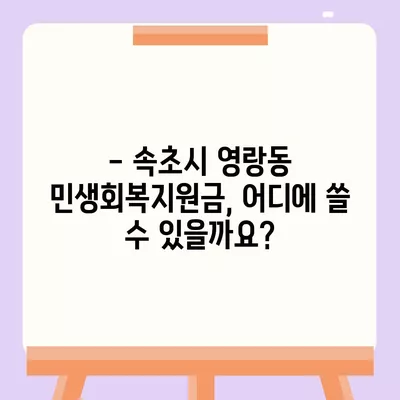 강원도 속초시 영랑동 민생회복지원금 | 신청 | 신청방법 | 대상 | 지급일 | 사용처 | 전국민 | 이재명 | 2024