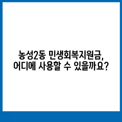 광주시 서구 농성2동 민생회복지원금 | 신청 | 신청방법 | 대상 | 지급일 | 사용처 | 전국민 | 이재명 | 2024