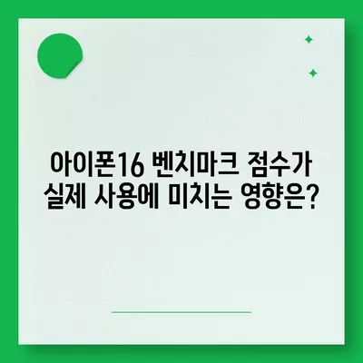 사용자 경험에 미치는 아이폰16 벤치마크 점수의 영향