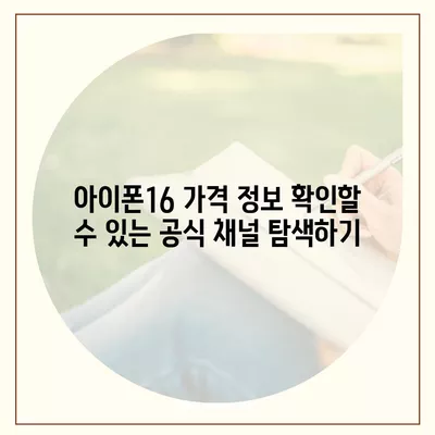 아이폰16 가격이 얼마나 오르는지 확인하는 방법