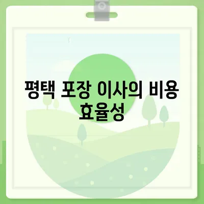 평택 포장 이사 선택이 중요한 이유