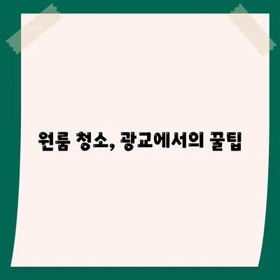 신규 입주를 위한 광교 청소