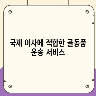 골동품 관리 및 국제 이사 견적