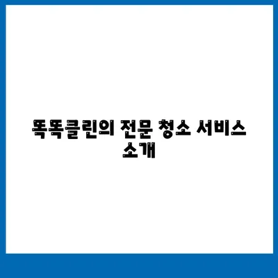 부산 이사 청소의 명가, 똑똑클린의 철저한 청소