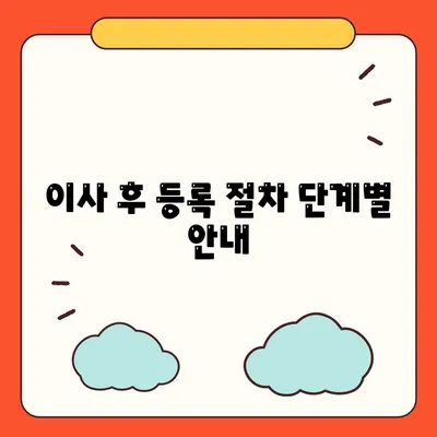 임차권 보호를 위한 이사 후 등록 방법