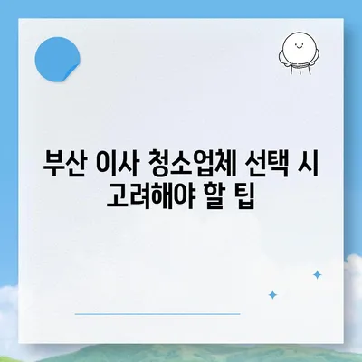 부산 이사 청소업체 추천