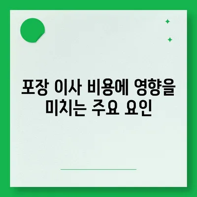 포장 이사 비용 비교 가이드