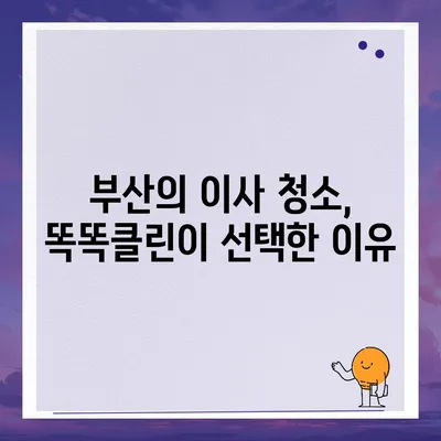 부산 이사 청소의 명장 | 똑똑클린