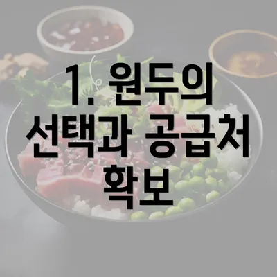 1. 원두의 선택과 공급처 확보