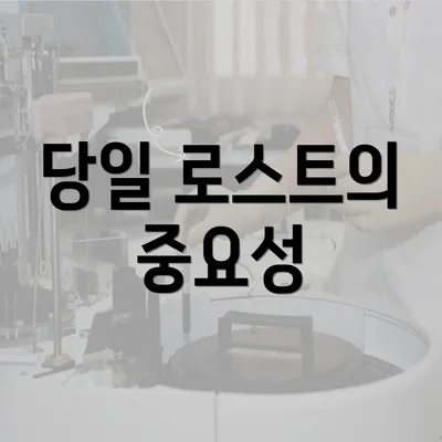 당일 로스트의 중요성