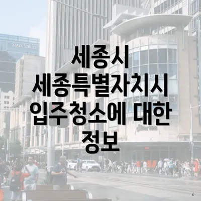 세종시 세종특별자치시 입주청소에 대한 정보