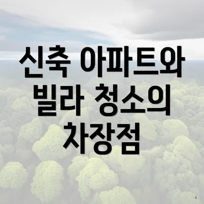 신축 아파트와 빌라 청소의 차장점