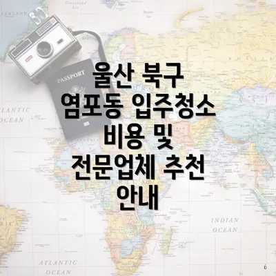 울산 북구 염포동 입주청소 비용 및 전문업체 추천 안내