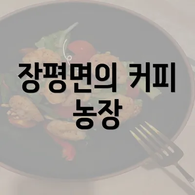 장평면의 커피 농장