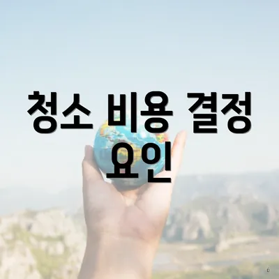 청소 비용 결정 요인