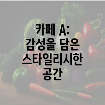 카페 A: 감성을 담은 스타일리시한 공간