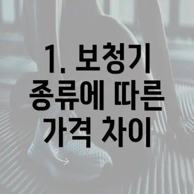 1. 보청기 종류에 따른 가격 차이