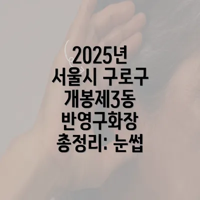 2025년 서울시 구로구 개봉제3동 반영구화장 총정리: 눈썹