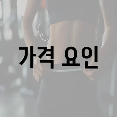 가격 요인