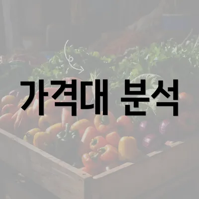 가격대 분석