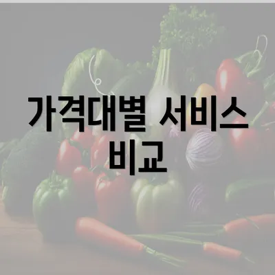 가격대별 서비스 비교