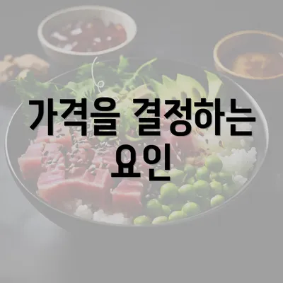 가격을 결정하는 요인