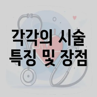 각각의 시술 특징 및 장점