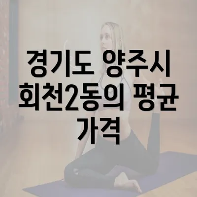 경기도 양주시 회천2동의 평균 가격