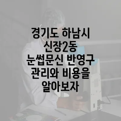 경기도 하남시 신장2동 눈썹문신 반영구 관리와 비용을 알아보자