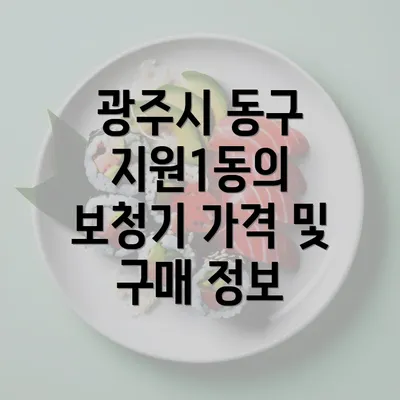 광주시 동구 지원1동의 보청기 가격 및 구매 정보