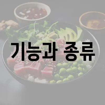 기능과 종류