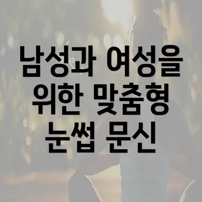 남성과 여성을 위한 맞춤형 눈썹 문신